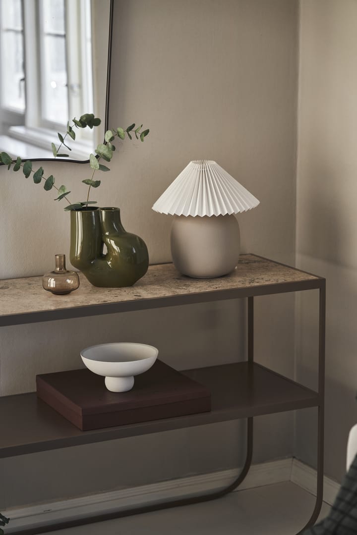 Lampe de table Boulder 29 cm grey-pleated white Scandi Living