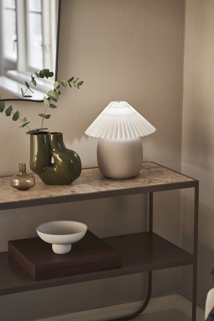 Lampe de table Boulder 29 cm grey-pleated white Scandi Living