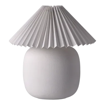Lampe de table Boulder 29 cm white-pleated white - Scandi Living