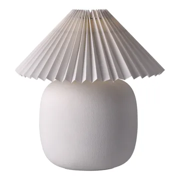 Lampe de table Boulder 29 cm white-pleated white - Scandi Living