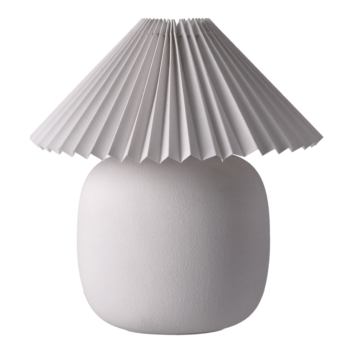 scandi living lampe de table boulder 29 cm white-pleated white