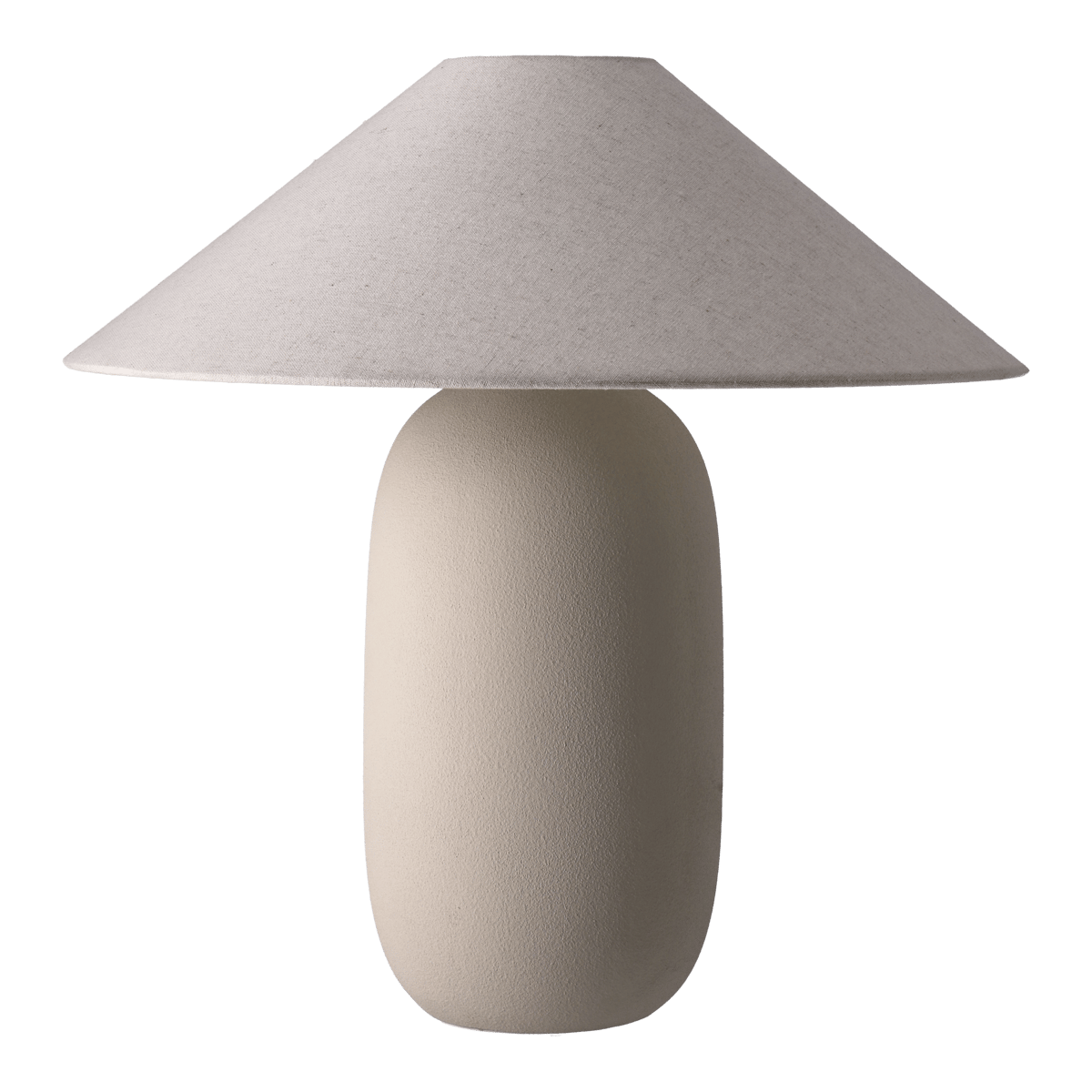scandi living lampe de table boulder 48 cm beige-nature pied de lampe
