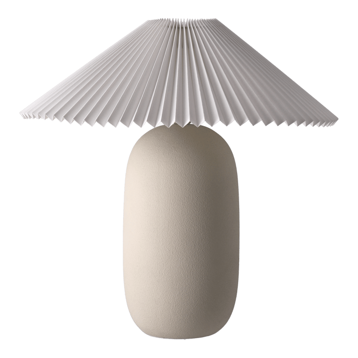 Lampe de table Boulder 48 cm beige-pleated white Scandi Living