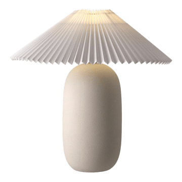 Lampe de table Boulder 48 cm beige-pleated white - undefined - Scandi Living