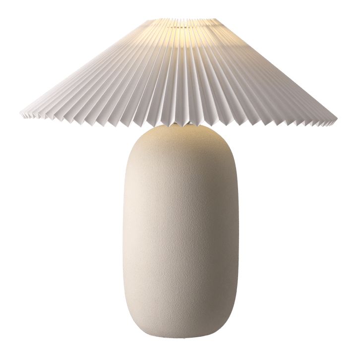 Lampe de table Boulder 48 cm beige-pleated white Scandi Living