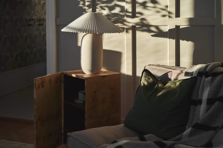Lampe de table Boulder 48 cm beige-pleated white Scandi Living