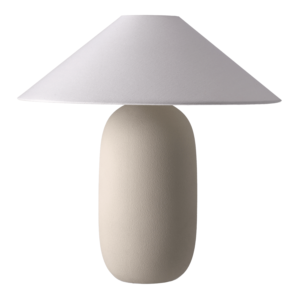scandi living lampe de table boulder 48 cm beige-white pied de lampe