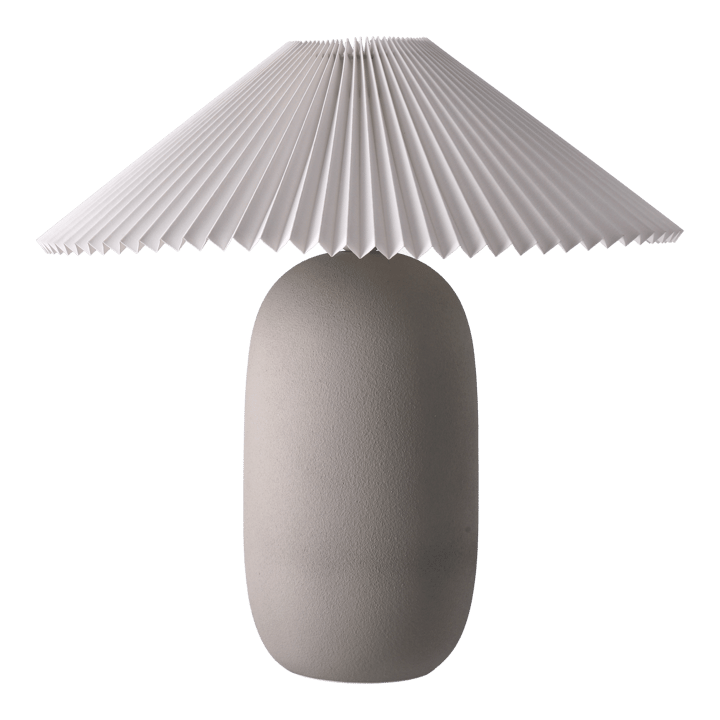Lampe de table Boulder 48 cm grey-pleated white - Pied de lampe - Scandi Living