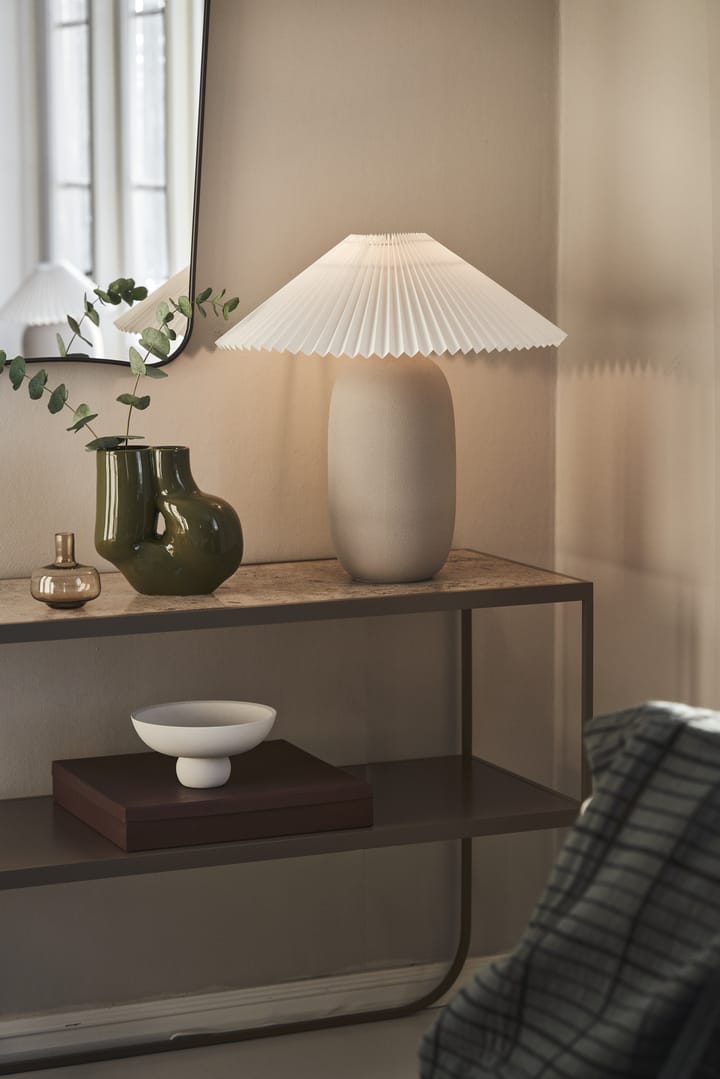 Lampe de table Boulder 48 cm grey-pleated white - Pied de lampe - Scandi Living