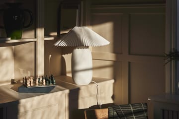 Lampe de table Boulder 48 cm white-pleated white - Pied de lampe - Scandi Living