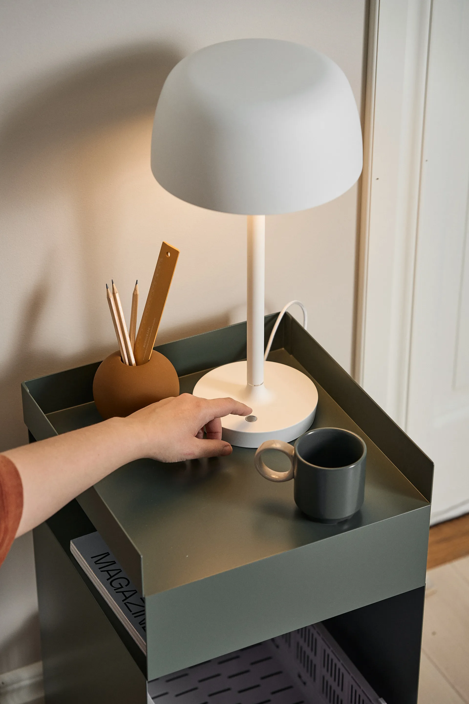 Lampe de table Halo 45,5 cm, White Scandi Living