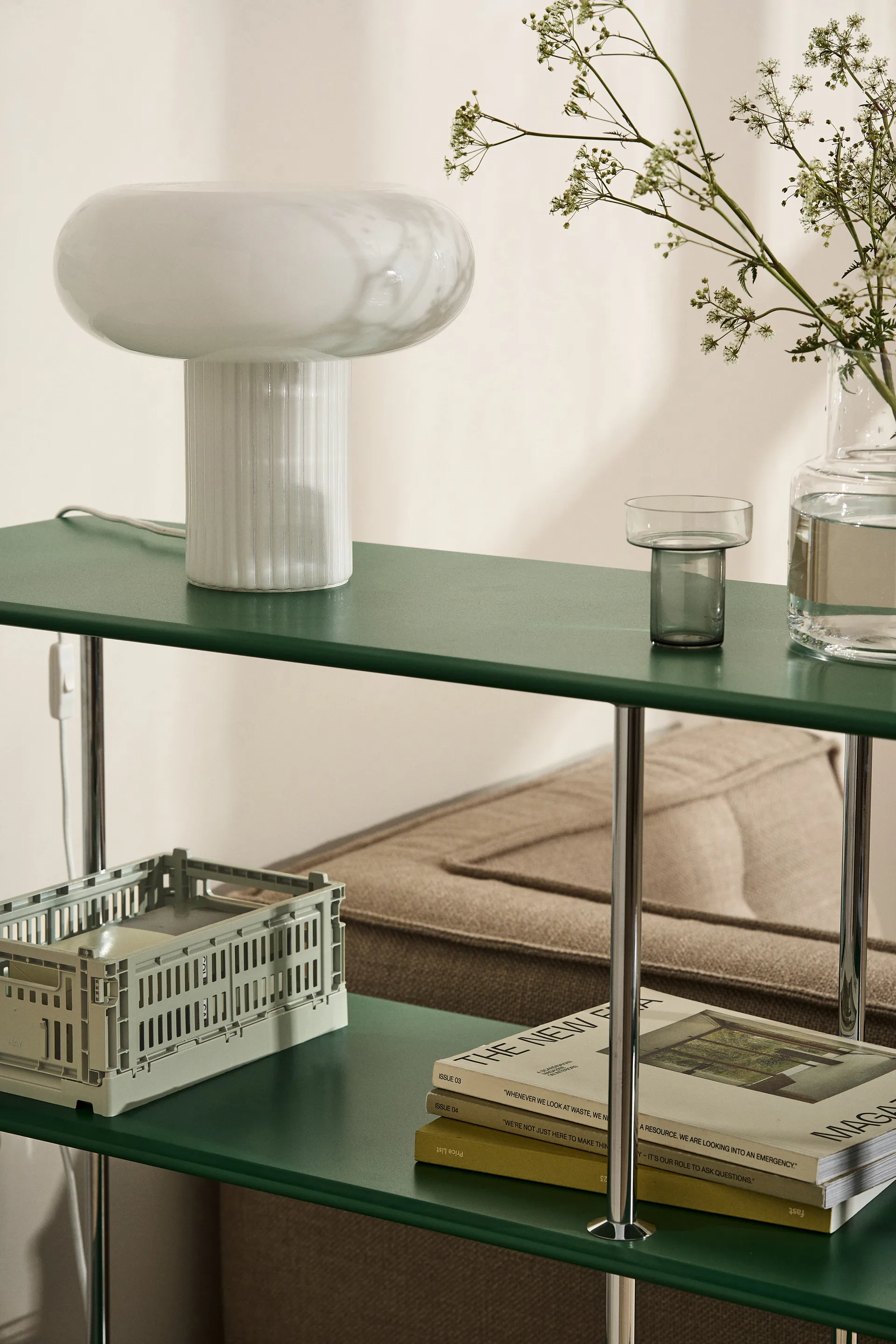 Lampe de table Haven 26 cm, Blanc Scandi Living