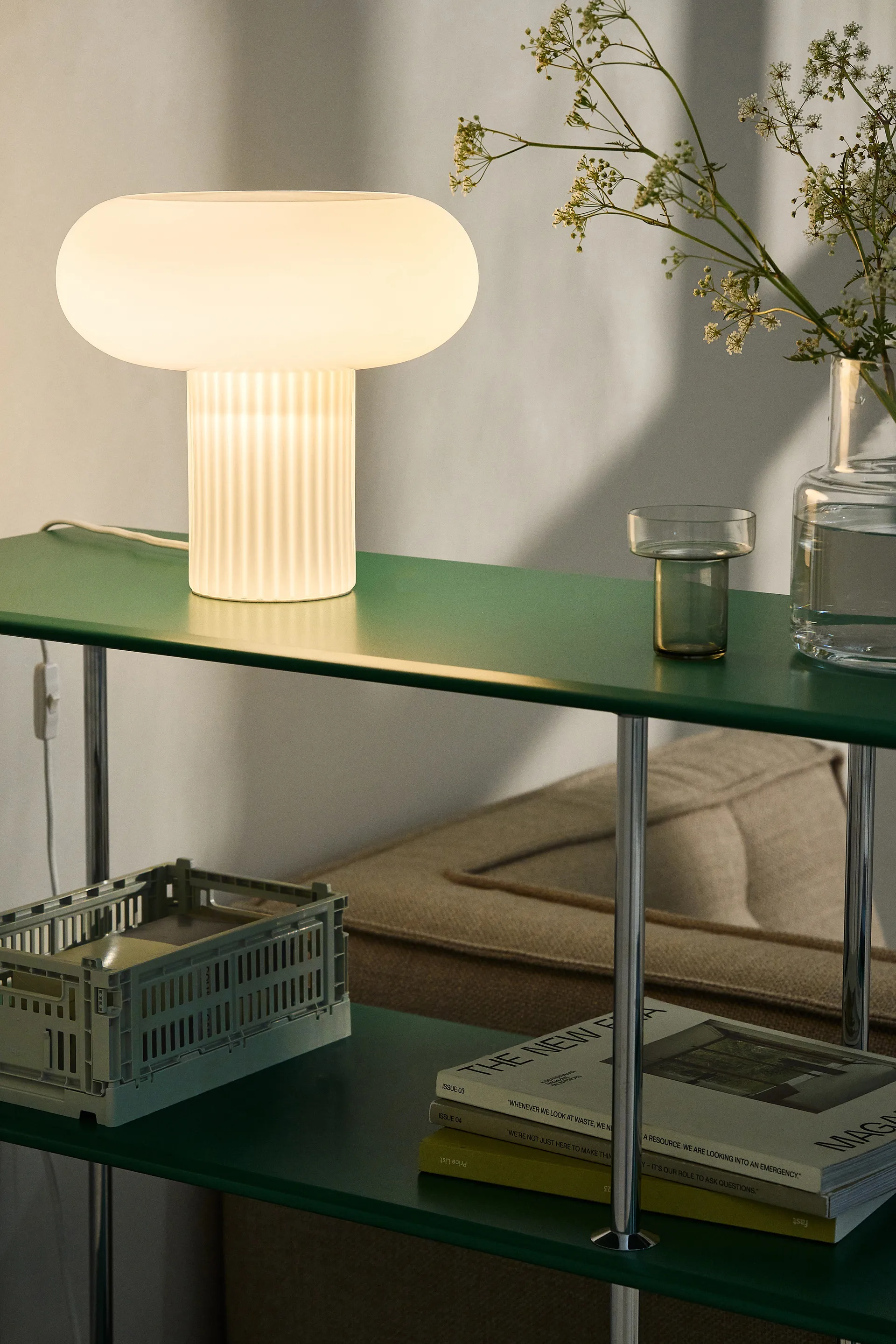 Lampe de table Haven 26 cm, Blanc Scandi Living