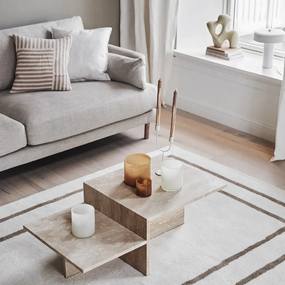 Lampe de table Haze 32 cm, Blanc Scandi Living