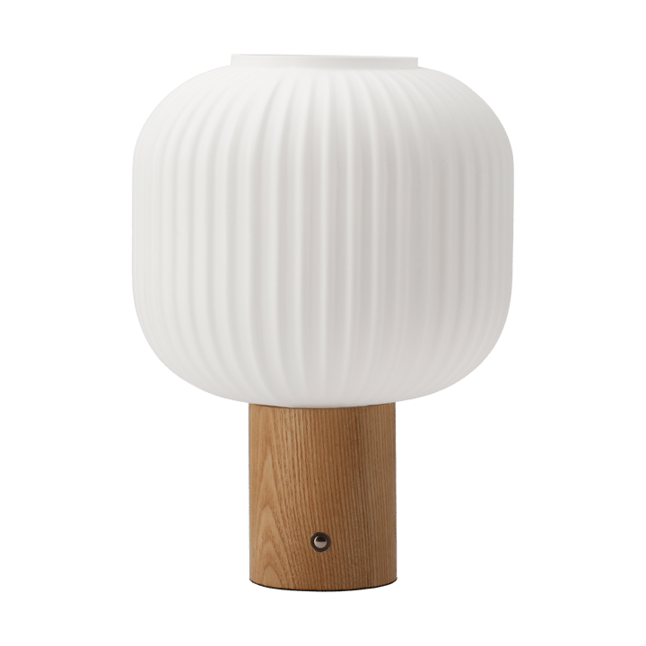 Lampe de table portable Fair - Verre dépoli – frêne - Scandi Living