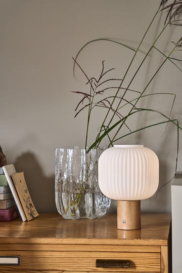 Lampe de table portable Fair - Verre dépoli – frêne - Scandi Living