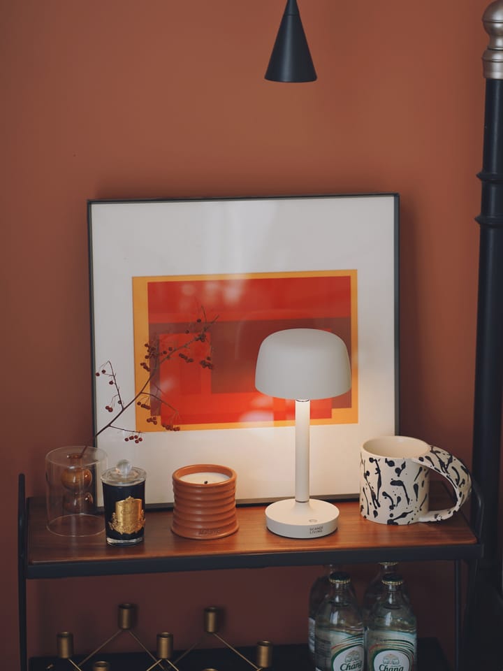 Lampe de table portable Halo 25,5 cm, Beige Scandi Living