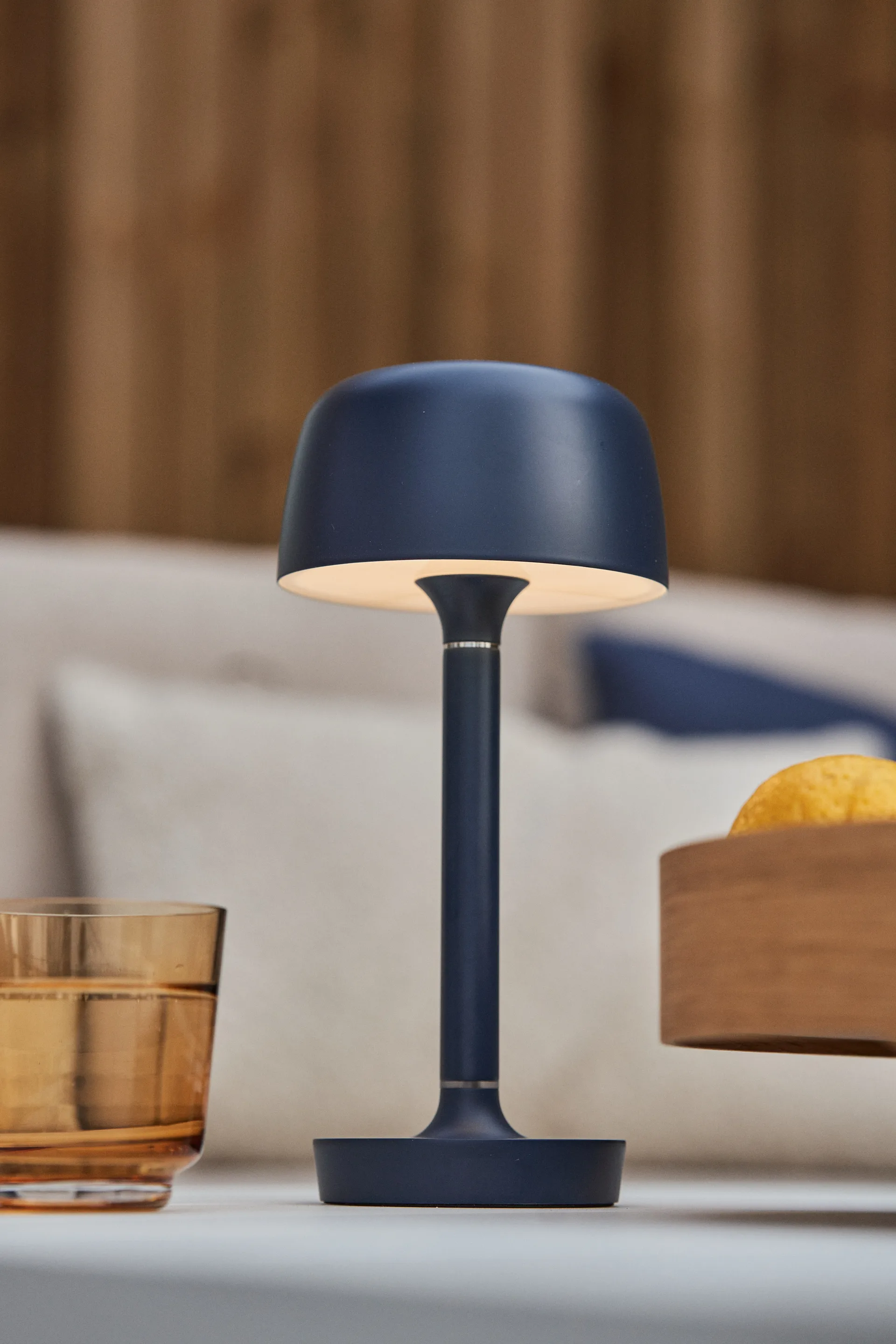 Lampe de table portable Halo 25,5 cm, Blue Scandi Living