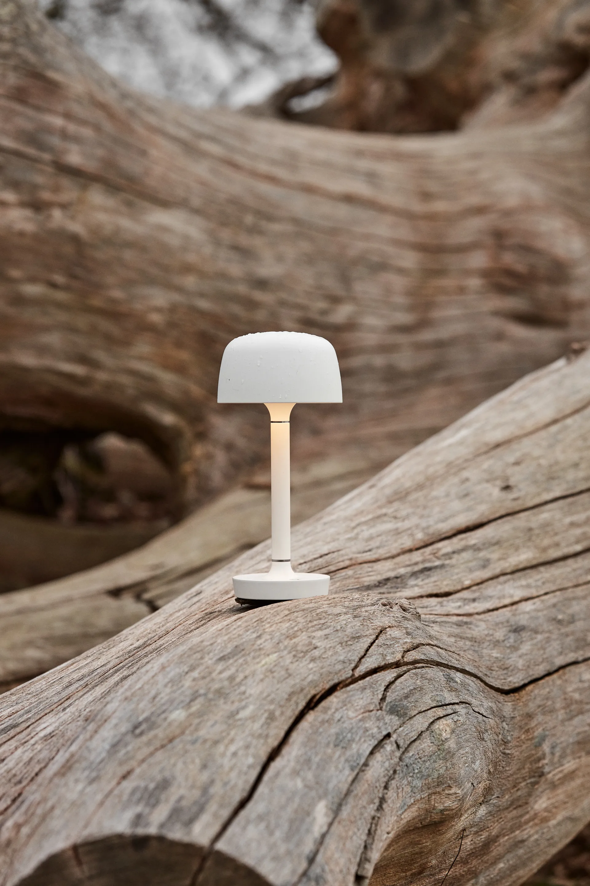 Lampe de table portable Halo 25,5 cm, White Scandi Living