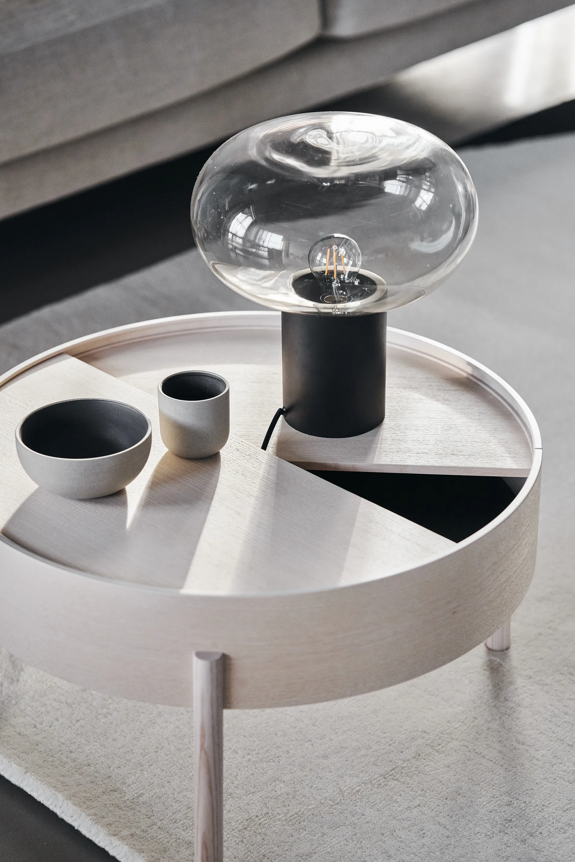 Lampe de table Rising 35,5 cm, Noir  Scandi Living