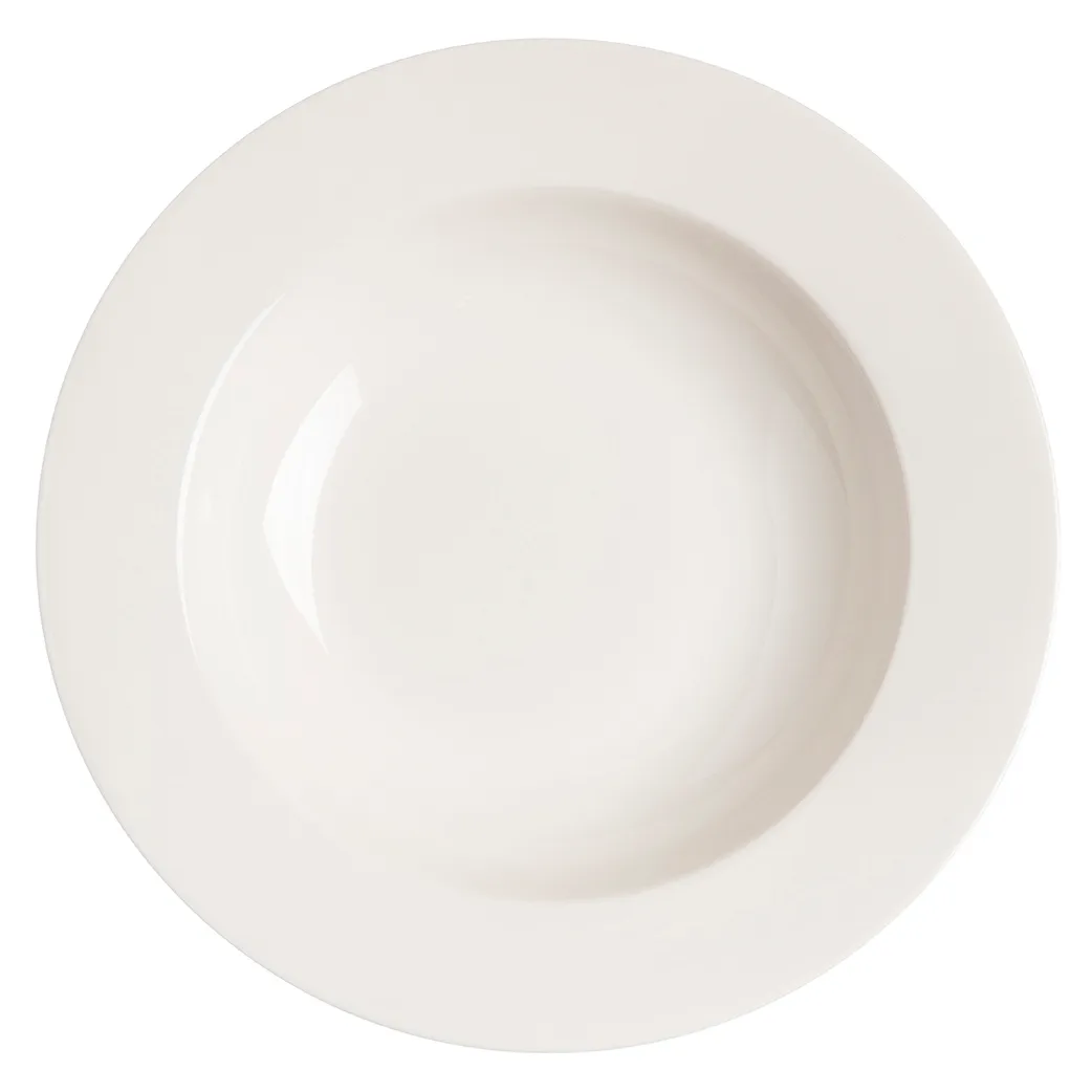 Lot de 4 assiettes creuses Kalk 23cm, blanc Scandi Living