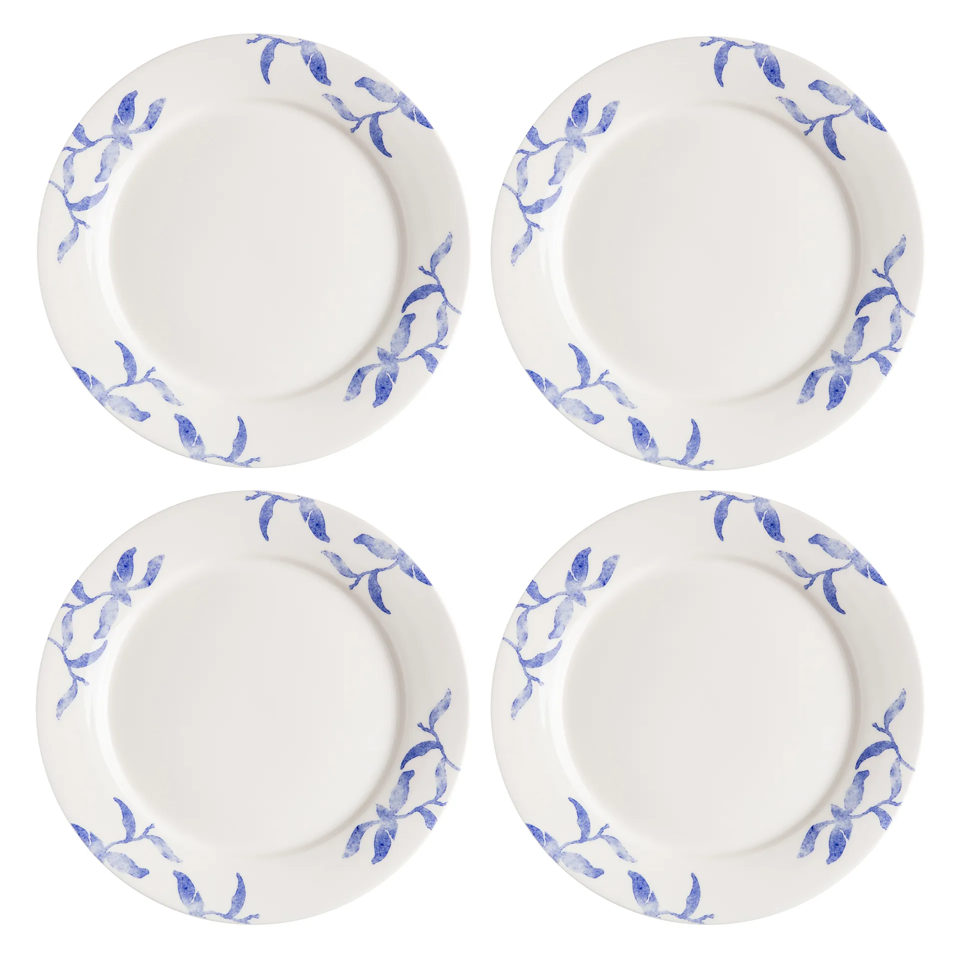 Lot de 4 assiettes Havspil 28cm, bleu-blanc Scandi Living