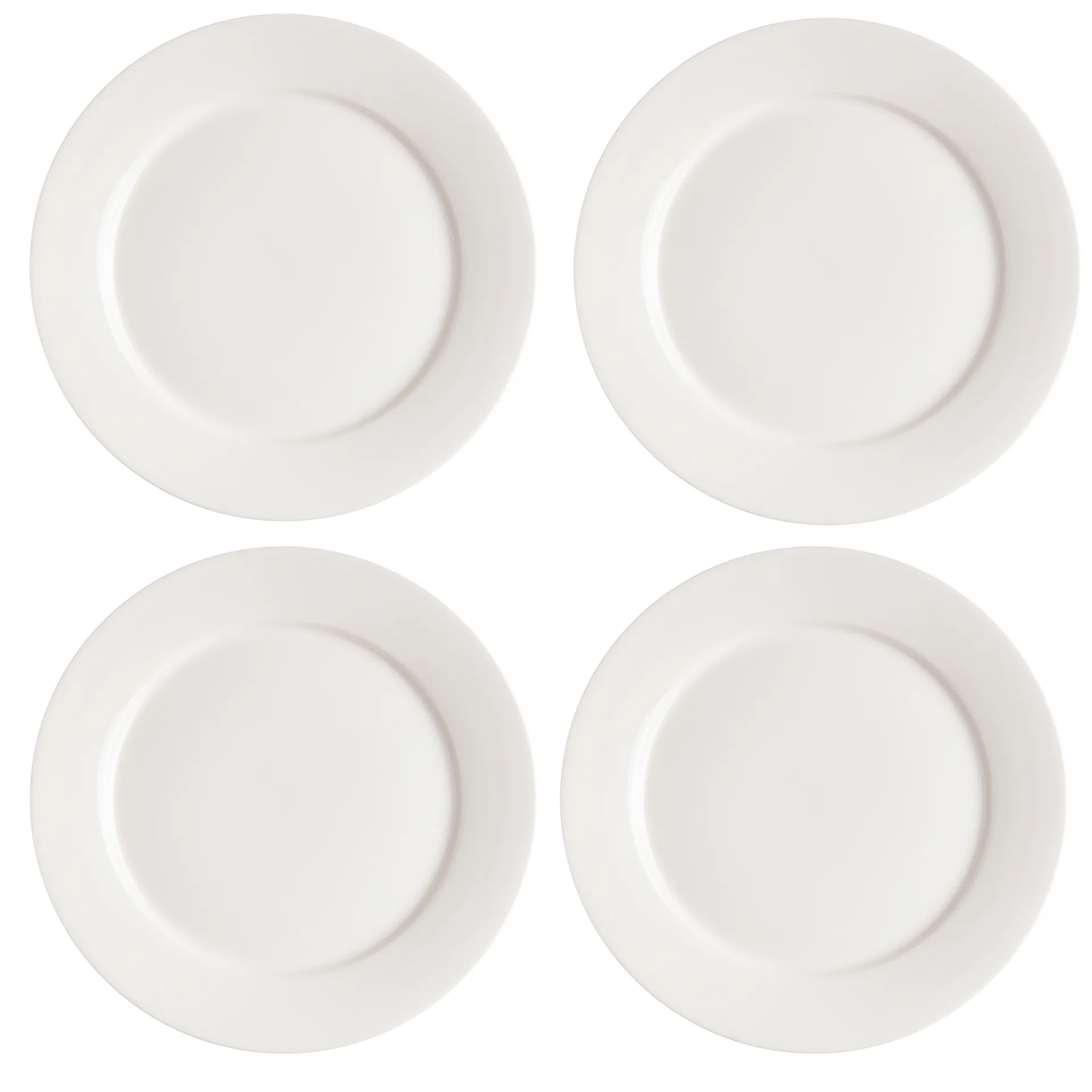 Lot de 4 assiettes Kalk 28cm, blanc Scandi Living