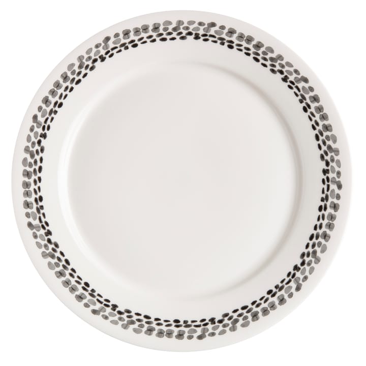 Lot de 4 assiettes Klappersten 28cm, noir et blanc Scandi Living