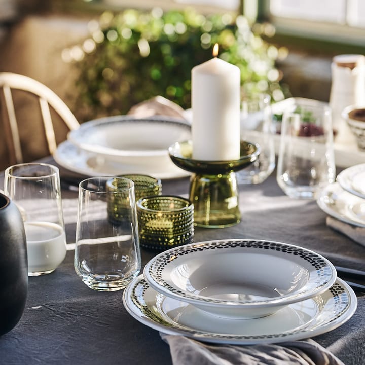 Lot de 4 assiettes Klappersten 28cm, noir et blanc Scandi Living