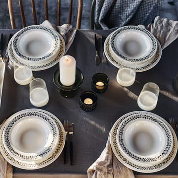 Lot de 4 assiettes Klappersten 28cm - noir et blanc - Scandi Living