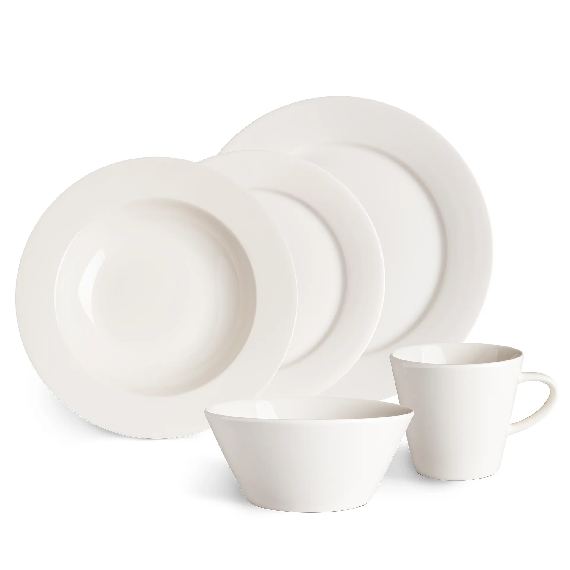 Lot de 4 bols Kalk 60cl, blanc Scandi Living