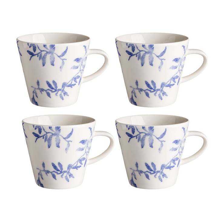 Lot de 4 mugs Havspil 30cl - bleu-blanc - Scandi Living