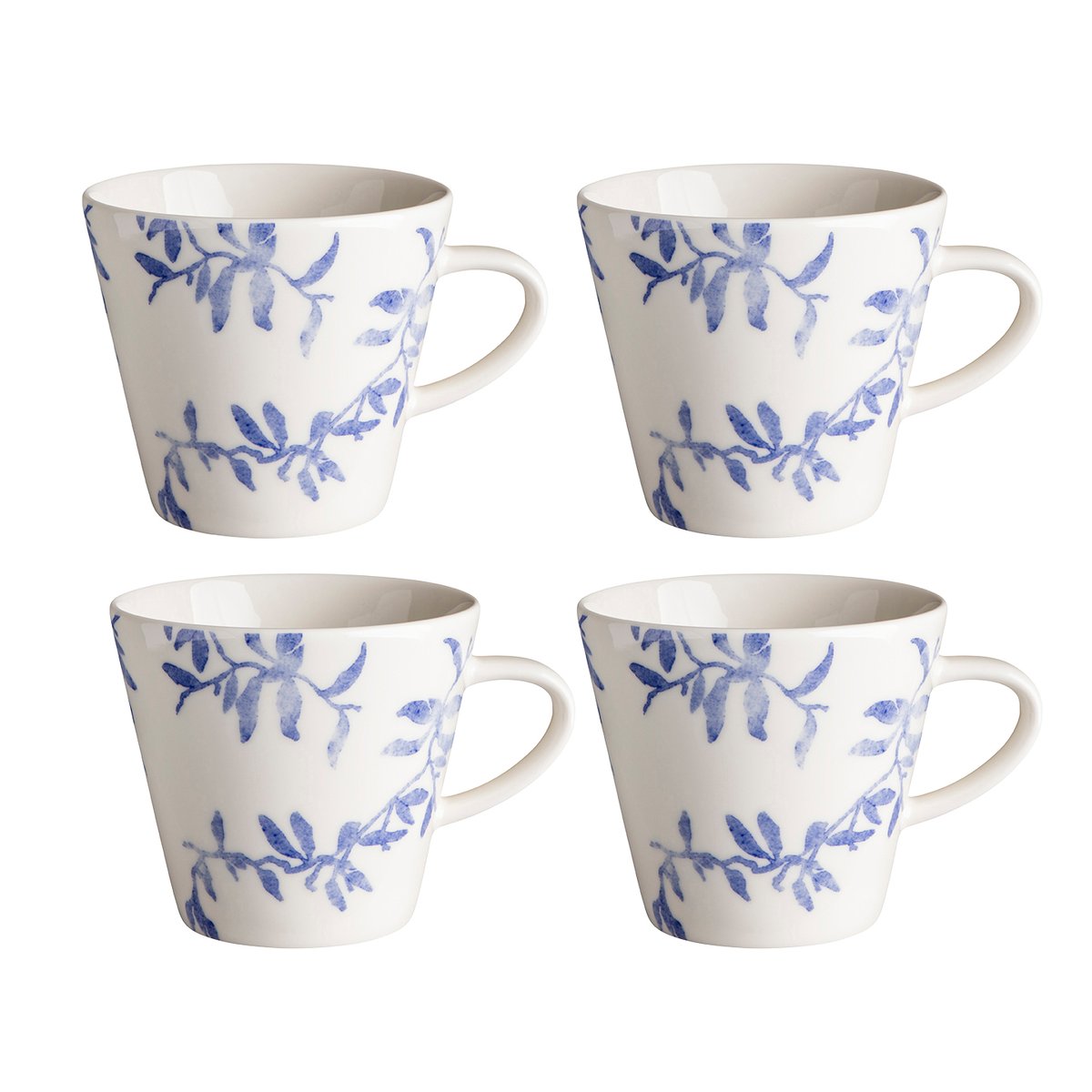 scandi living lot de 4 mugs havspil 30cl bleu-blanc