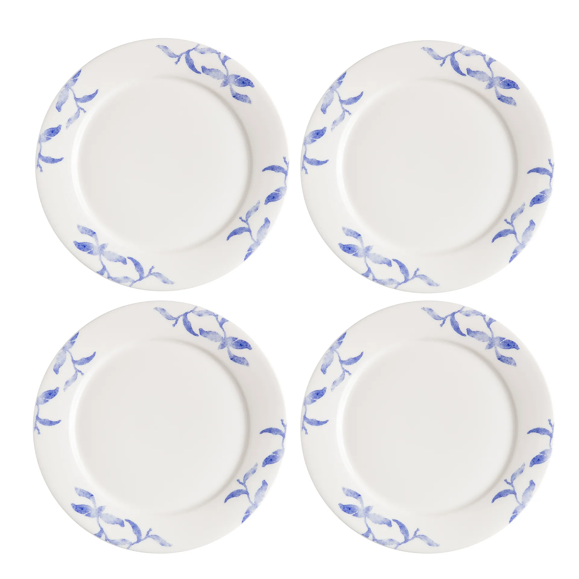 Lot de 4 petites assiettes Havspil 21cm, bleu-blanc Scandi Living