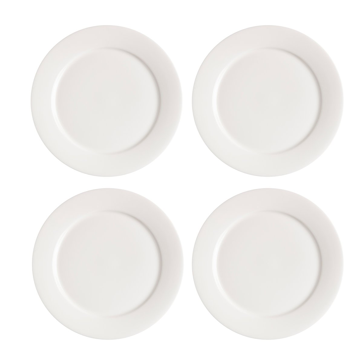 scandi living lot de 4 petites assiettes kalk 21cm blanc
