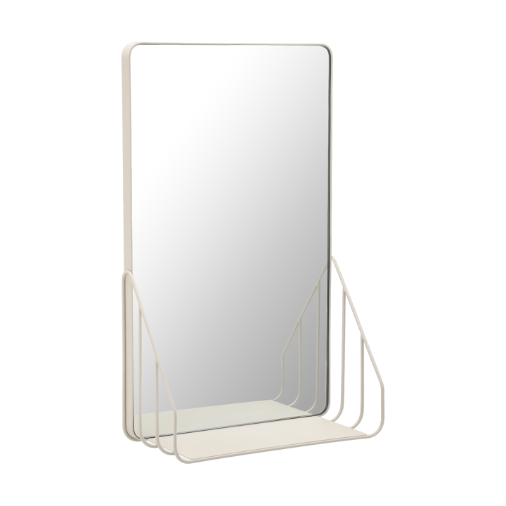 Miroir Nod avec étagère 30x50 cm - Beige - Scandi Living