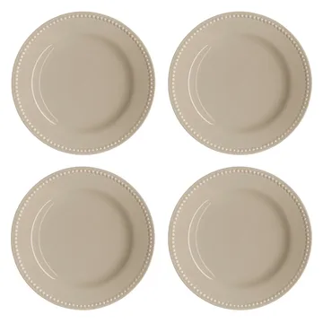 Petite assiette Dots 22cm Lot de 4 - Beige - Scandi Living