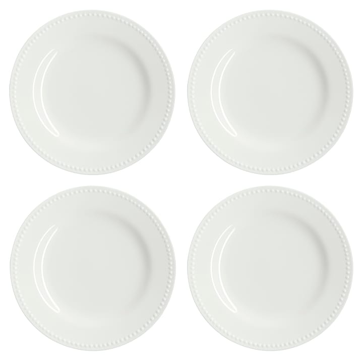 Petite assiette Dots 22cm Lot de 4 - Blanc cassé - Scandi Living