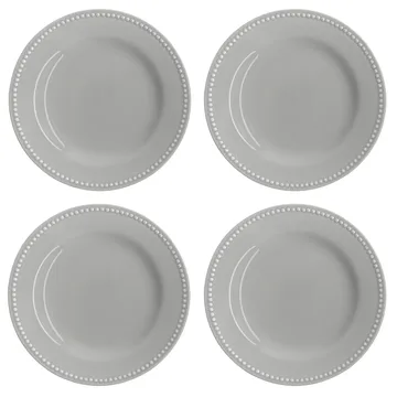 Petite assiette Dots 22cm Lot de 4 - Gris - Scandi Living