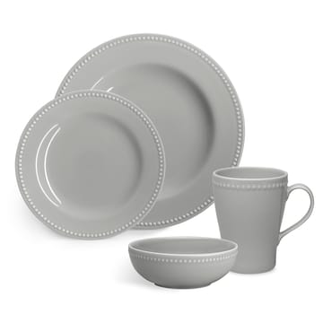 Petite assiette Dots 22cm Lot de 4 - Gris - Scandi Living