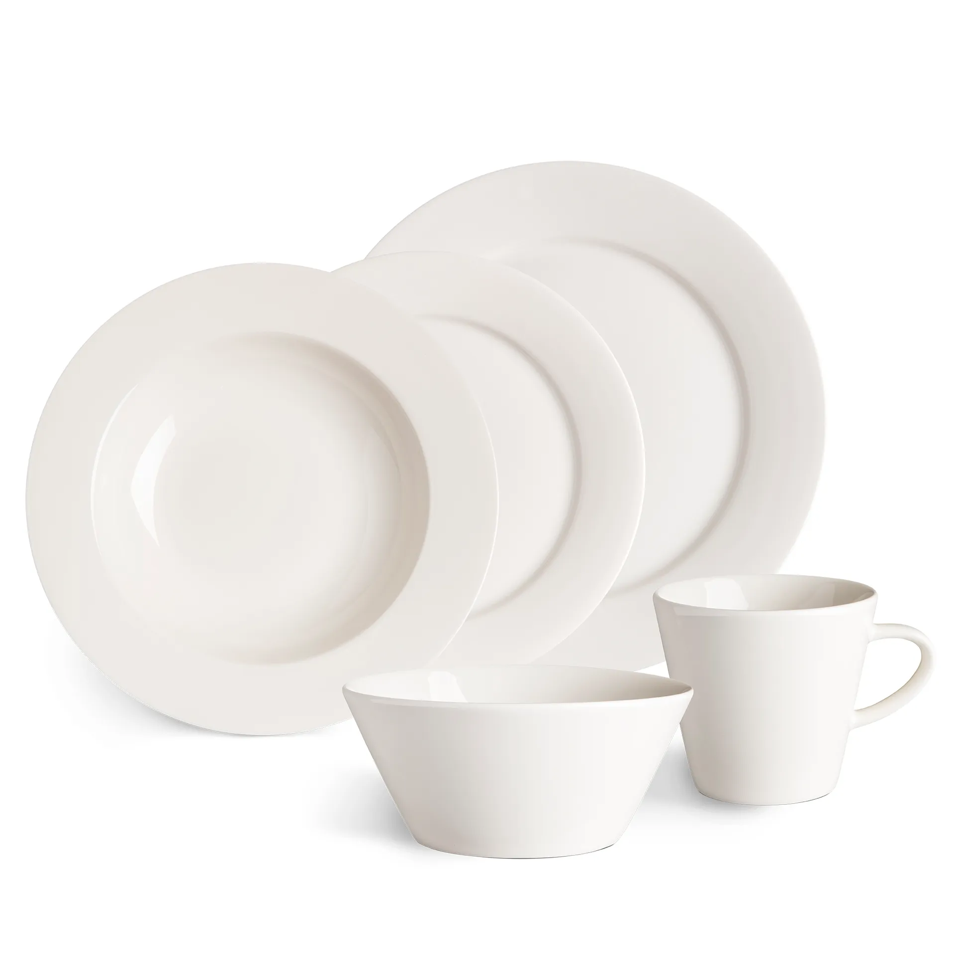 Petite assiette Kalk 21cm, blanc Scandi Living
