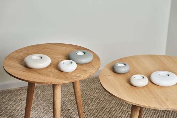 Photophore Stone Ø13 cm, Blanc Scandi Living