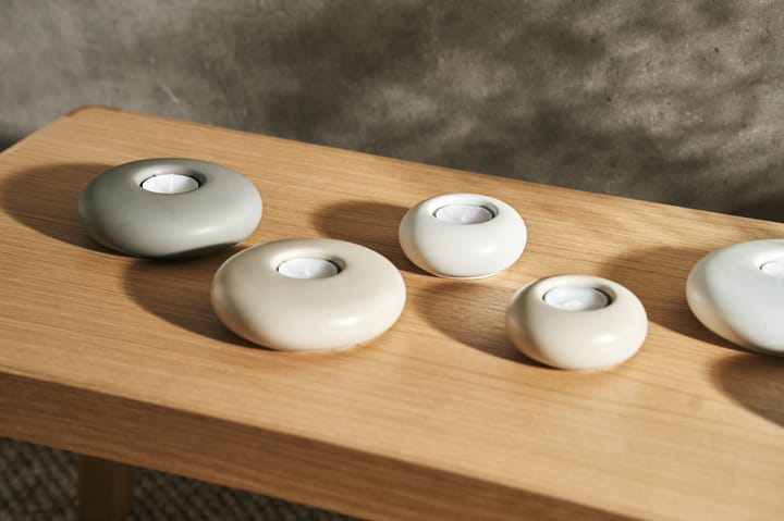 Photophore Stone Ø13 cm, Blanc Scandi Living