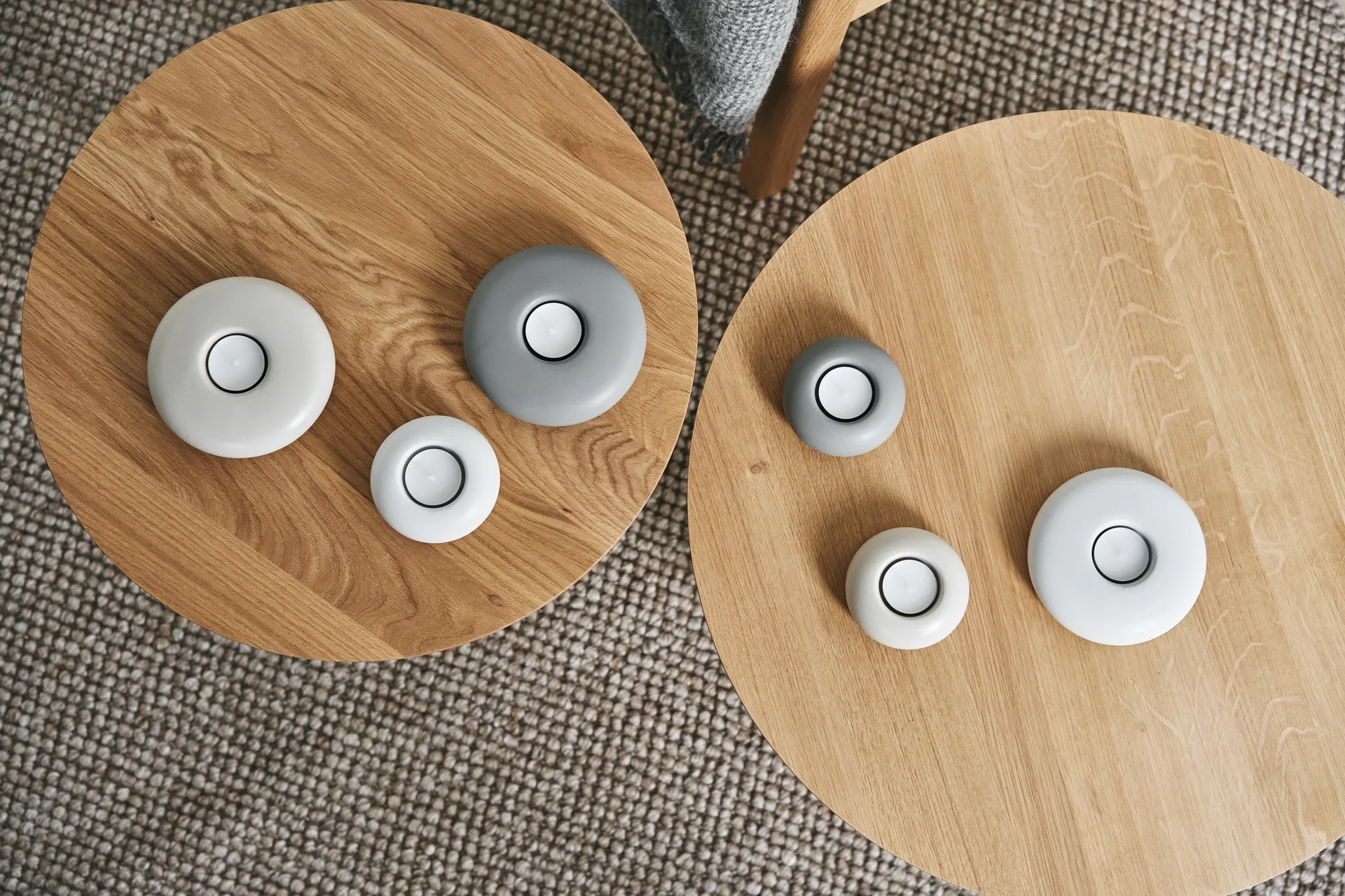 Photophore Stone Ø9 cm, Gris Scandi Living