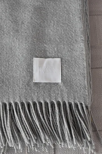 Plaid en coton Loom 125x170 cm - Fog - Scandi Living