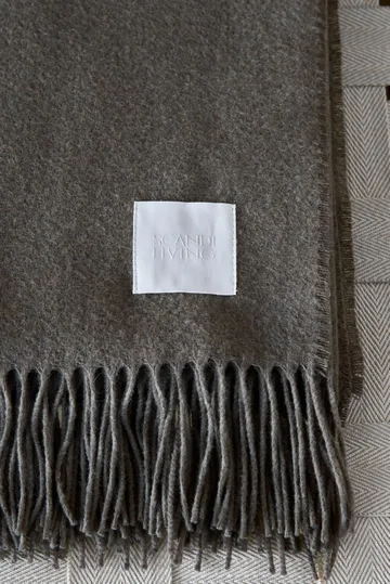 Plaid en coton Loom 125x170 cm - Taupe - Scandi Living