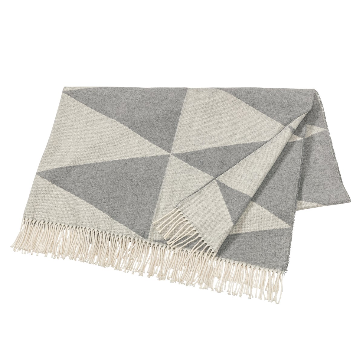 Scandi Living Plaid en coton Rime Fog | Design Scandinave | Plaids & couvertures en coton | Gris