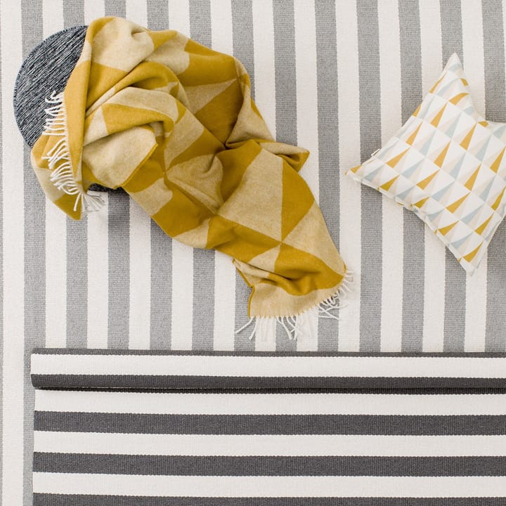 Plaid en coton Rime, Mustard Scandi Living
