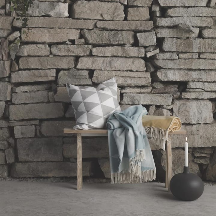 Plaid en coton Rime, Mustard Scandi Living