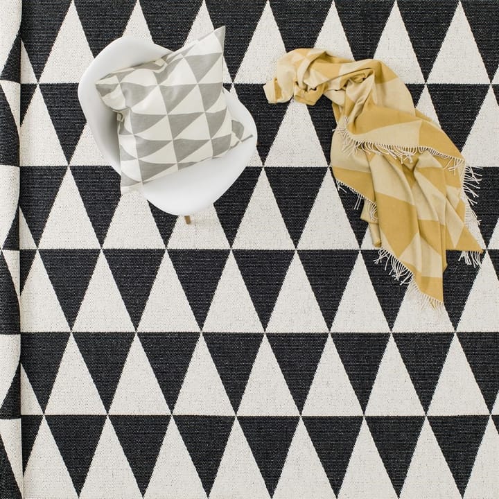 Plaid en coton Rime, Mustard Scandi Living